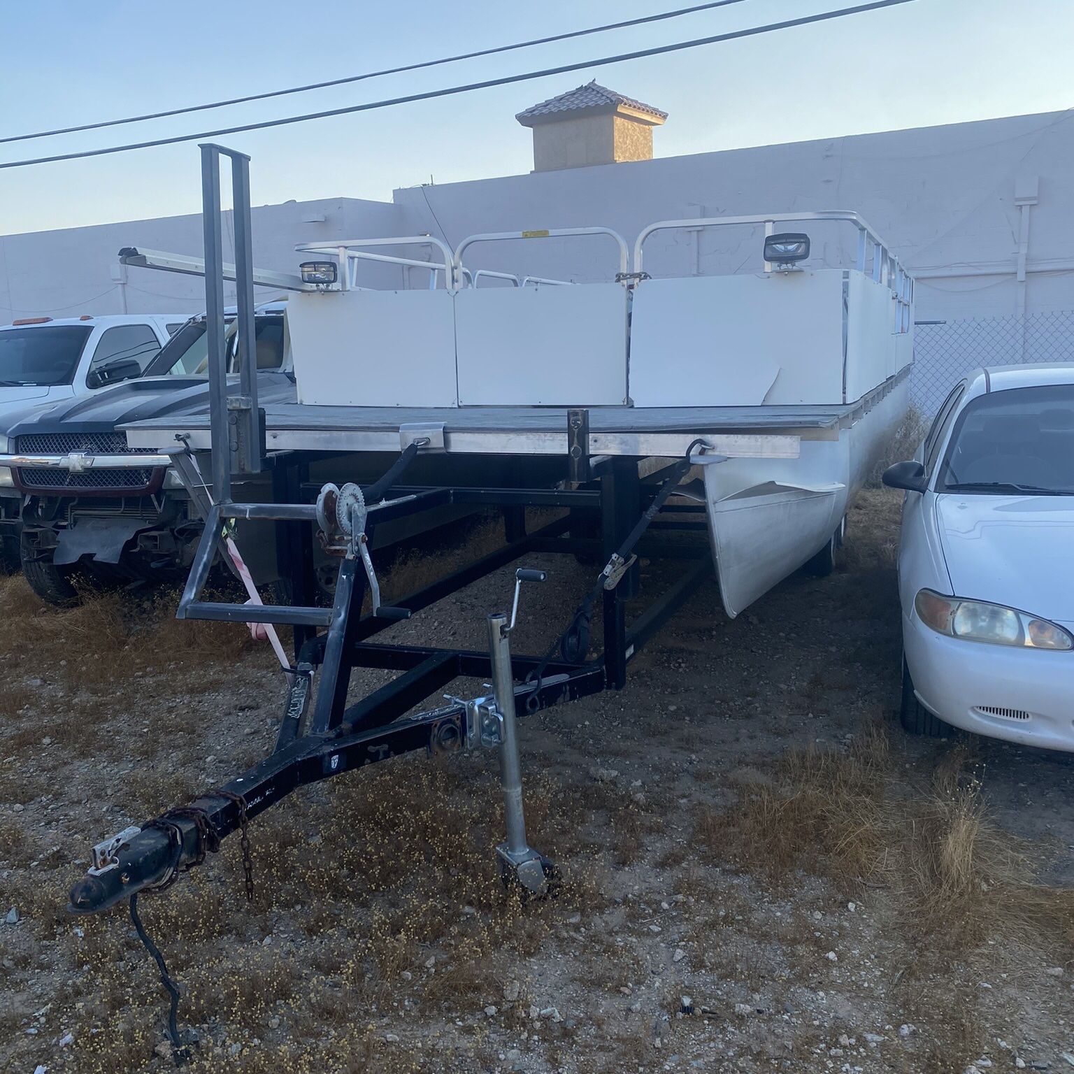 24’ Pontoon Boat Solid Deck New Wood 