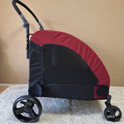 Double Dog Stroller Pet Stroller 4 Wheeled