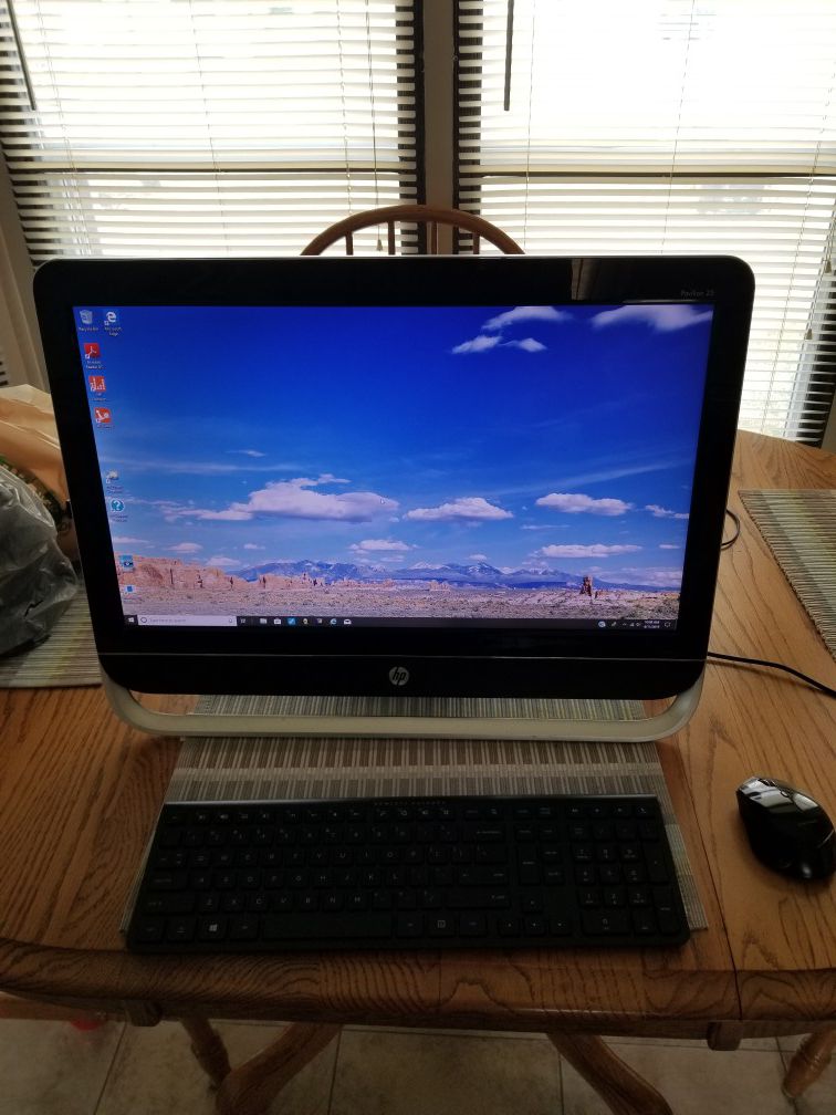 HP Pavilion 23 All-In-One Computer with wireless keyboard and mouse