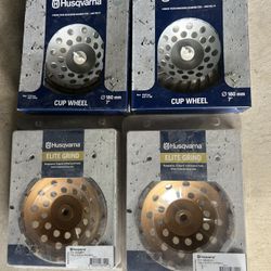 4- pcs 7 in. Husqvarna Diamond Grinding Wheel