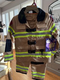 Kids firefighter costume size small