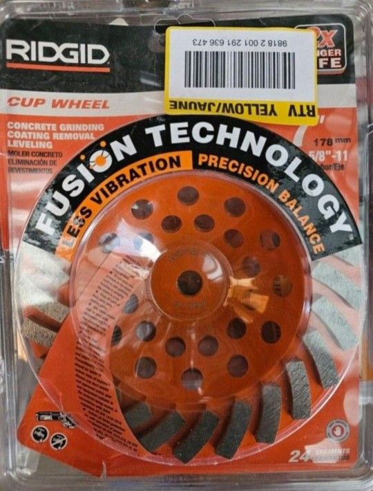 Rigid 24 Segment 7" Grinding Wheel