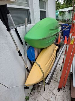 2 fishing kayaks