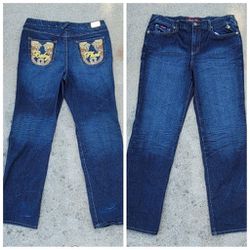 Vtg Baby Phat Embroidered Denim Jeans 