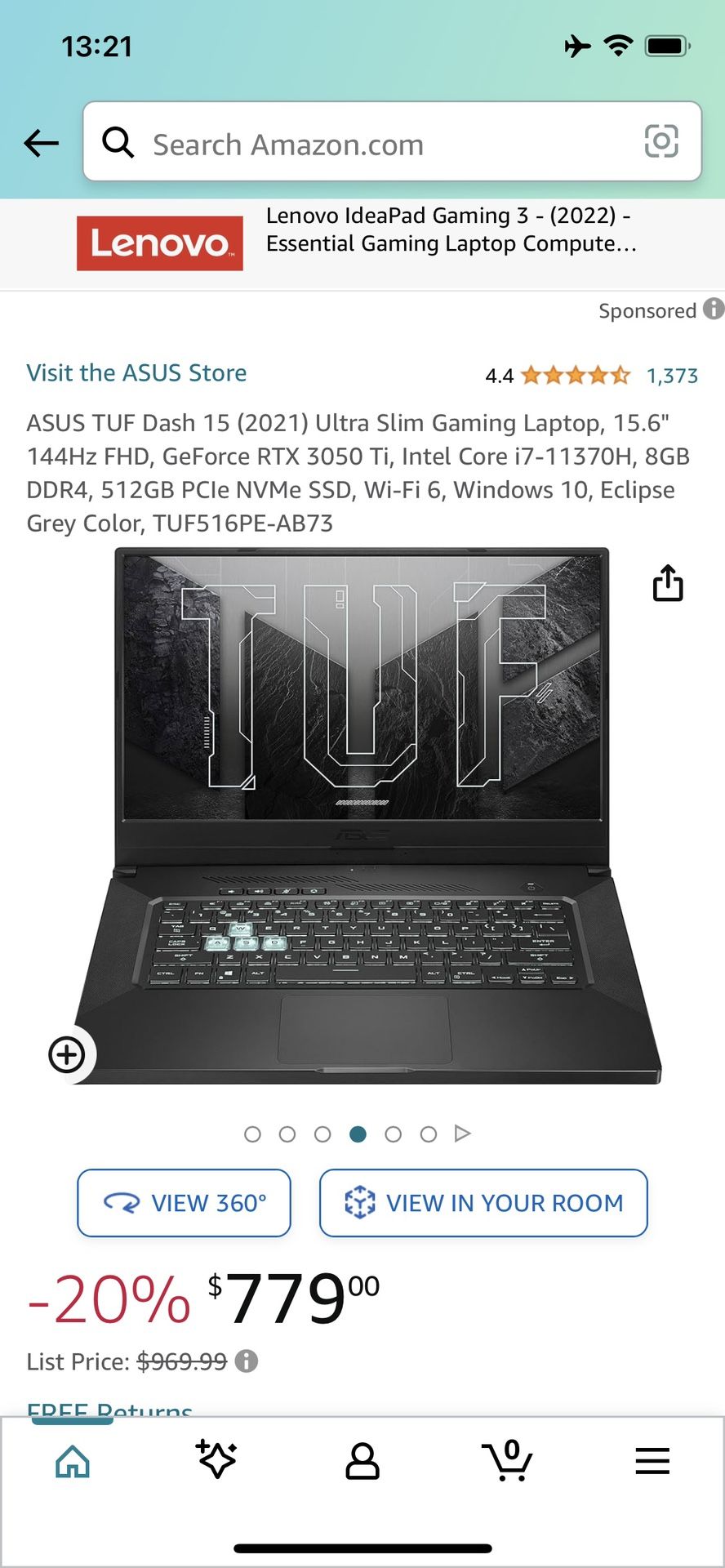 ASUS TUF Dash15 RTX3050ti