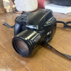  Olympus IS-1 35mm Film Camera Black FOR PARTS/SOLD AS IS