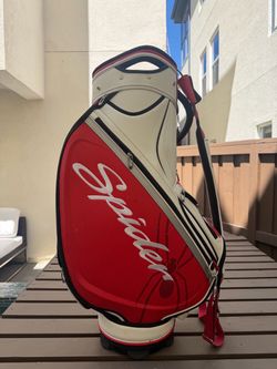 TaylorMade Spider TP Tour Staff Golf Bag – Red/White