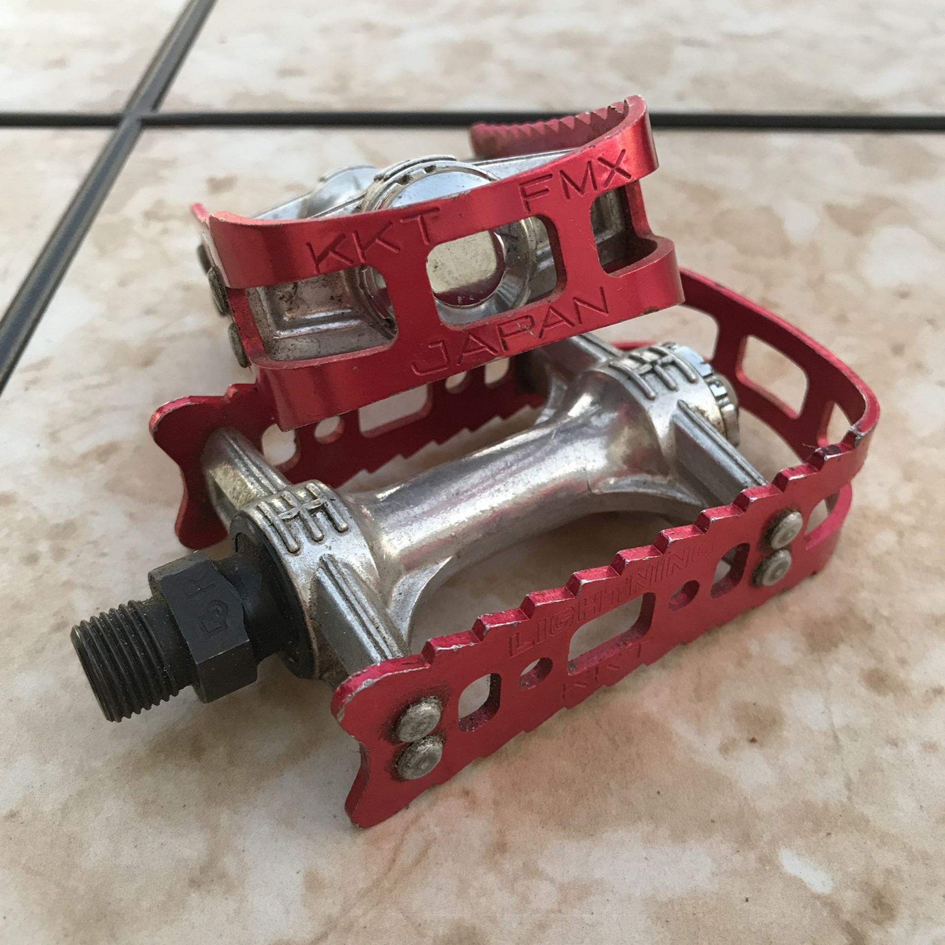 KKT Lightning Pedals , Vintage BMX , 9/16 For 3pcs Cranks , Used But Super Clean , Original 70s , 80s Pedals , Retro , Old School , La Habra Ca