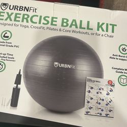 URBNFit Exercise Ball Kit – Anti-Burst Swiss Ball (New in Box) 