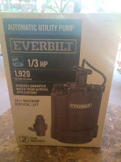 EVERBUILT...1/3hp Auto-Utility Pump