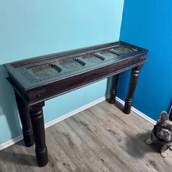 Spanish Colonial / carved wood console table