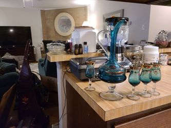 Blue Cordial Set