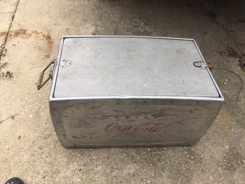 Rare antique aluminum Coca Cola cooler