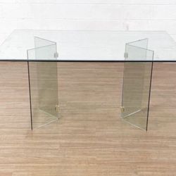 ** Glass On Glass Dining Room Table Only **