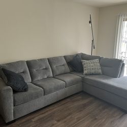 Grey Blue Sleeper Sofa W Right Chaise For Sale  Cash Only 750 OBO Moving And Need Gone