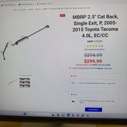 MBRP Cat Back Single Exhaust System For 2005-2015 Toyota Tacoma