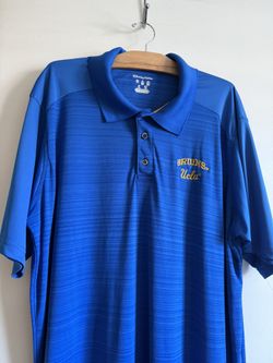 Champion Embroidered UCLA Bruins Logo Blue Short Sleeve Polo Shirt