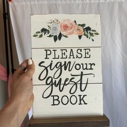 Sign Our Guestbook Wooden Wedding Sign
