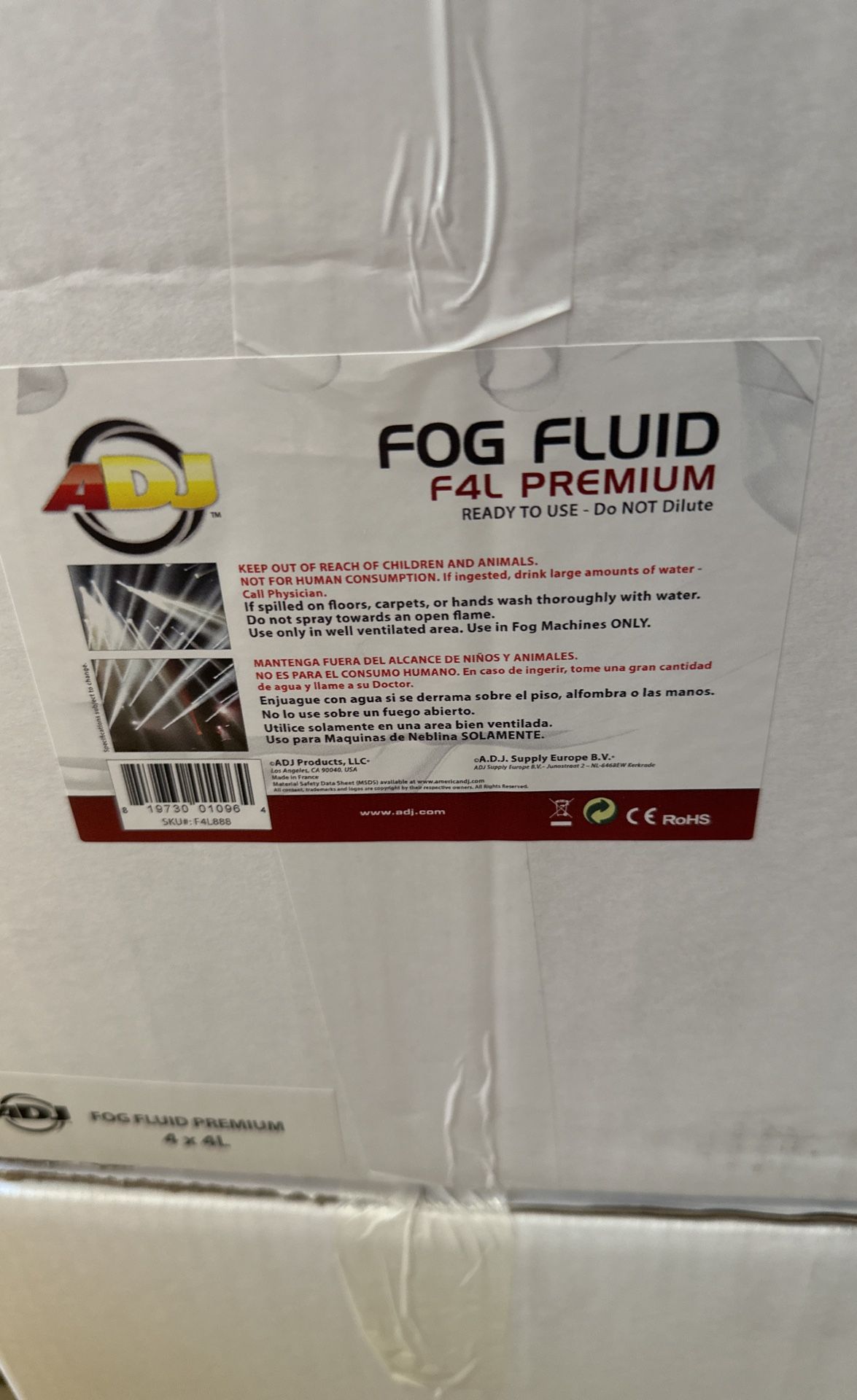 FOG FLUID DJ LIGHTNING FOG MACHINE FLUID ADJ AMERICAN DJ