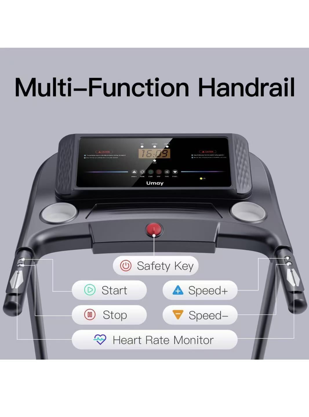 UMAY Fitness Home Folding Incline Treadmill