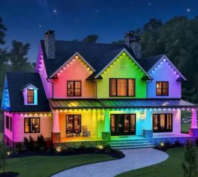 150 ft. with 108 Lights Indoor/Outdoor Plug-in Integrated LED Fairy String -Light, Smart RGB Outdoor Eaves Lighting, ETL