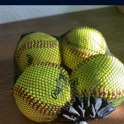 4 Fast Pitch Rawlings Softballs