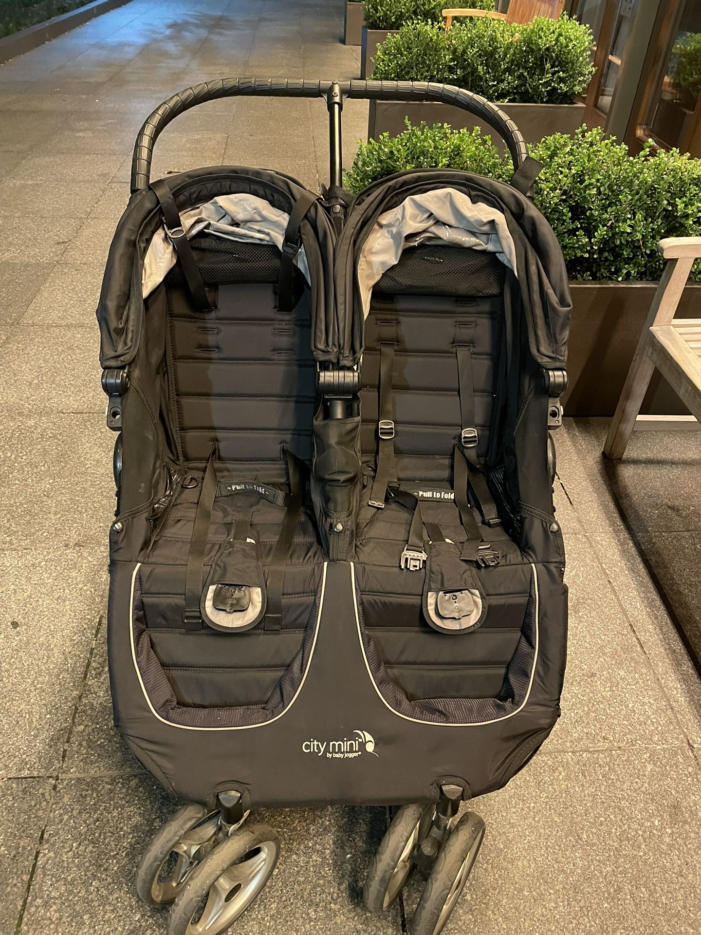 City Mini Double Stroller By Baby Jogger ; includes rain cover