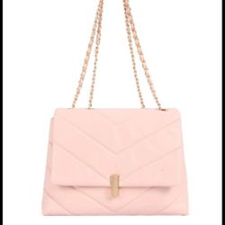 Free Shipping BeCool Women's Chevron Quilted Shoulder Bag Blush