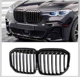2019-22 BMW X7 G07 Front Upper Grill, Gloss Black