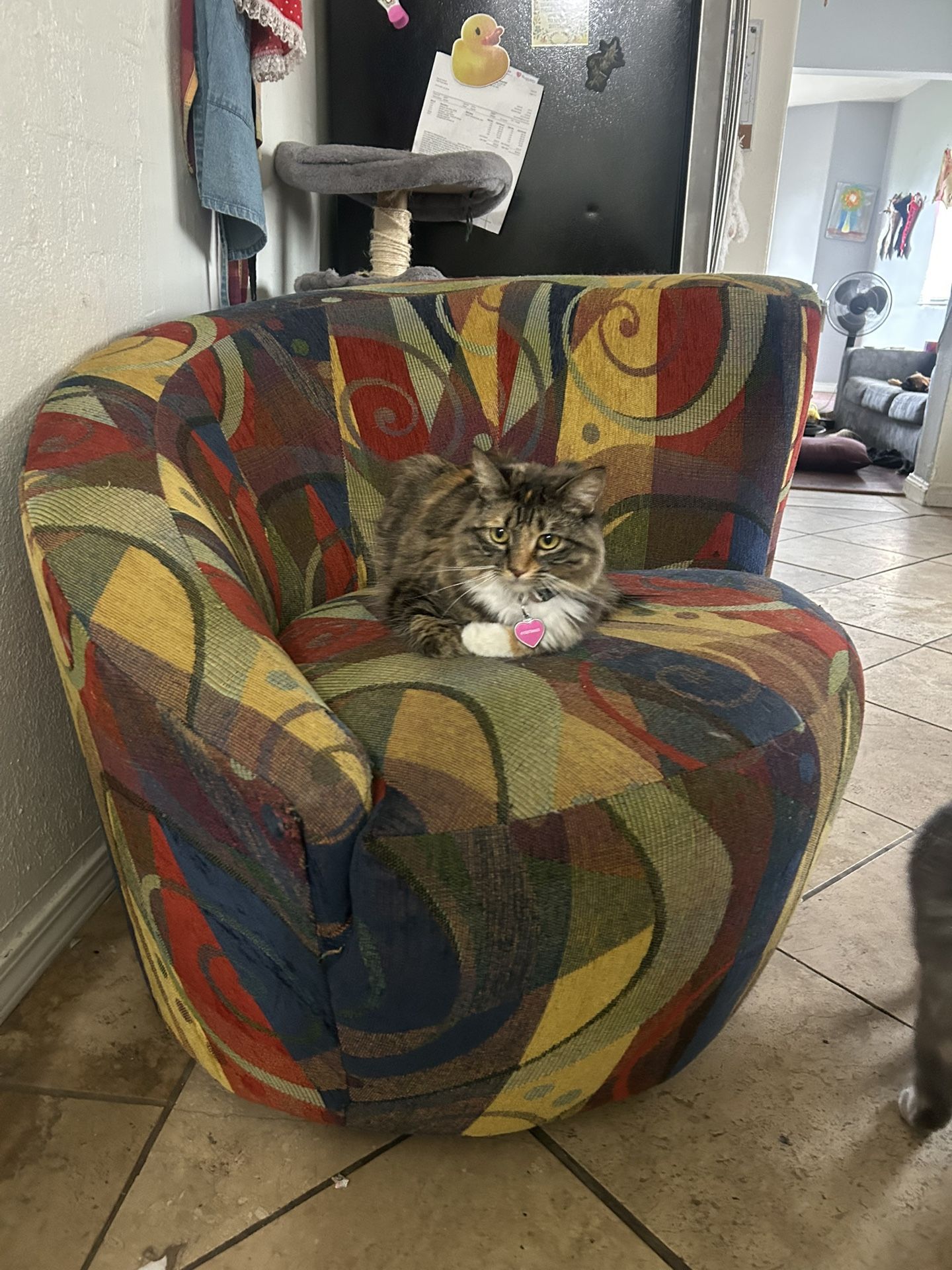 70s spinning lounge chair 