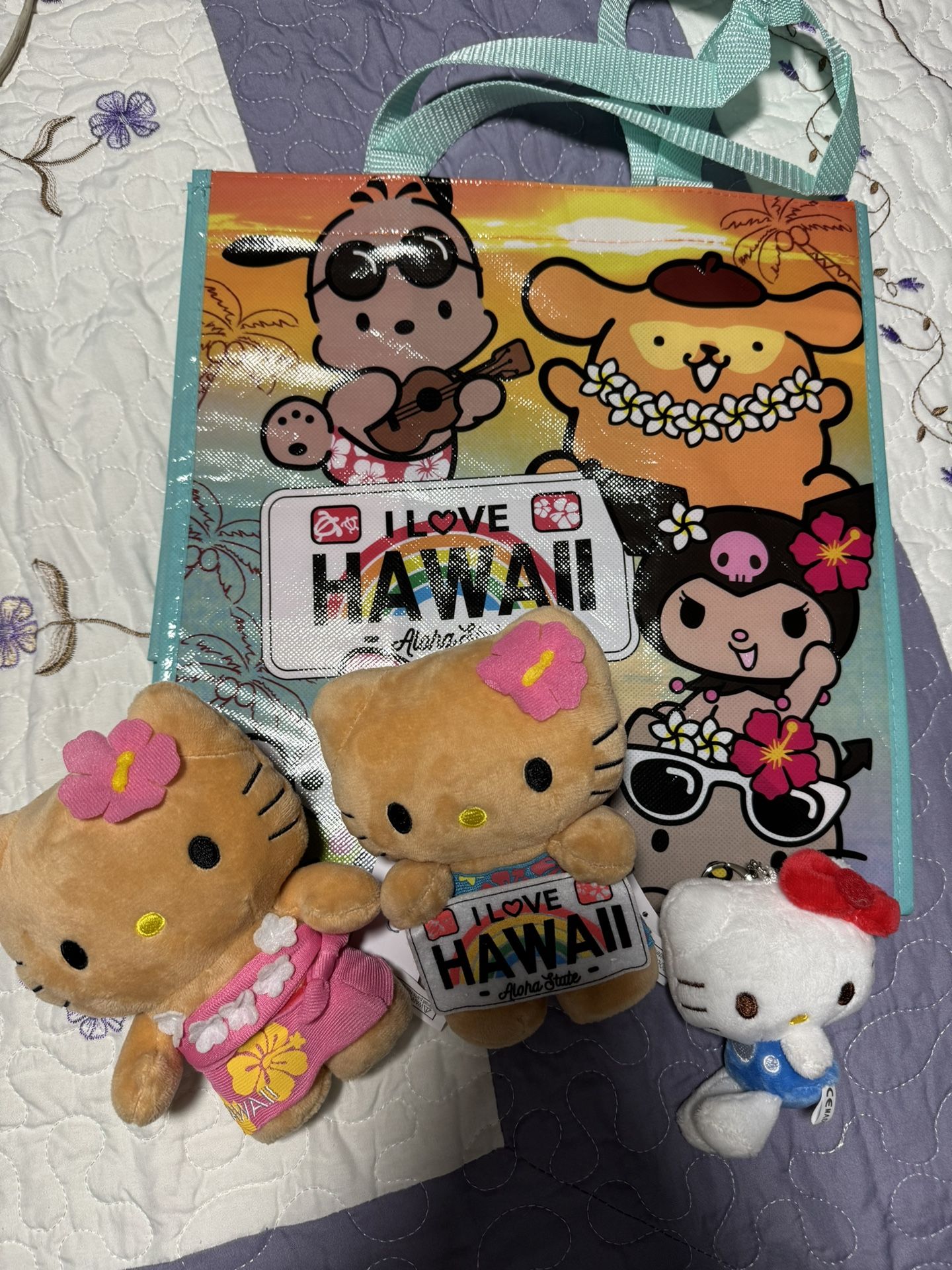 Hello Kitty Hawaii Plush And Tote Bag