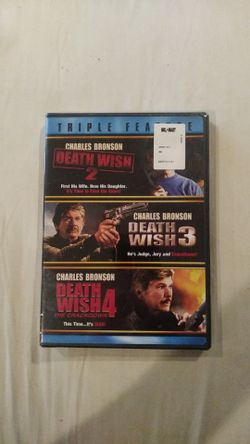 Death wish 2 ,3 and 4 DVD set starring Charles Bronson