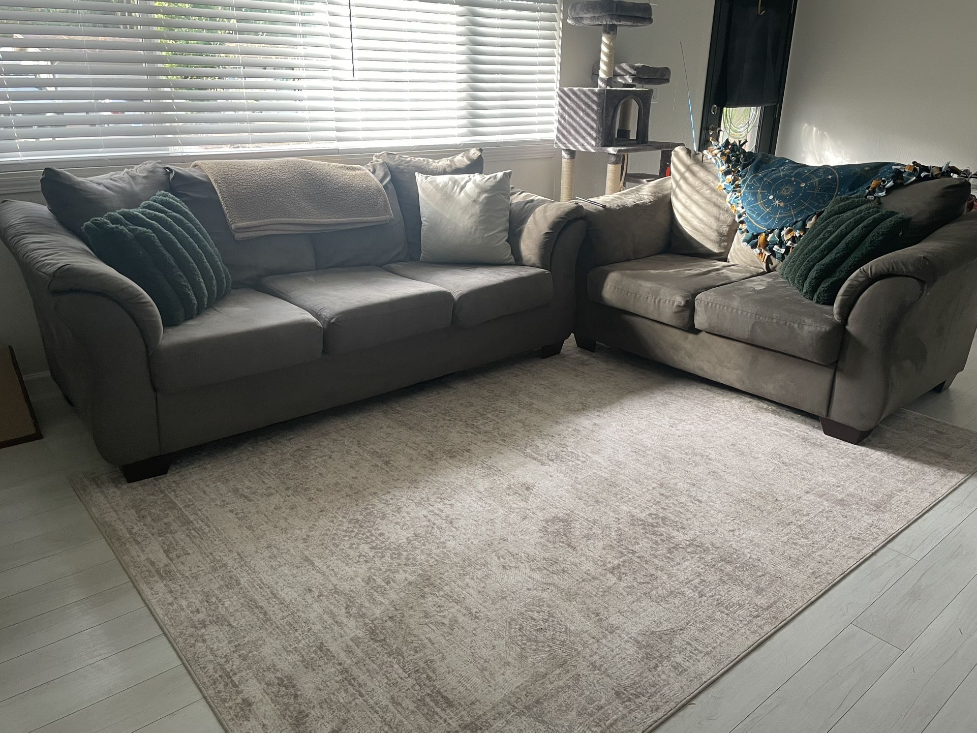 Gray Sofa and Love Seat Set - CASH ONLY