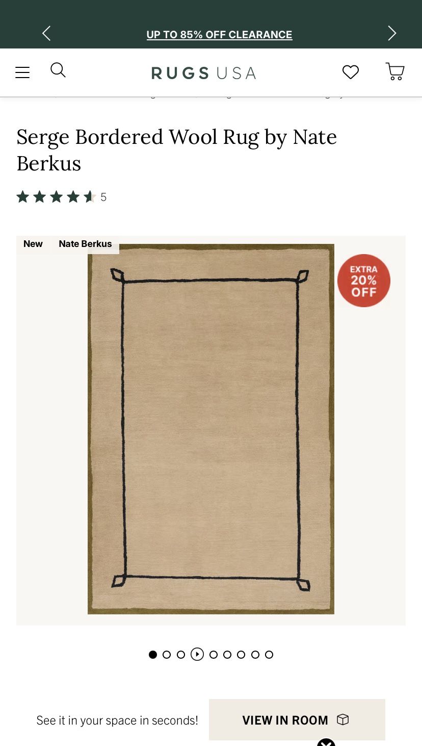 New Modern Rug 7’ 6” x 9’ 6”