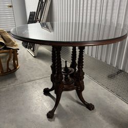 Jacobean Style Carved Leg Table 