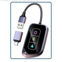 Wireless CarPlay Adapter & Android Auto Wireless Adapter 2 in 1, Wireless Control Car Play Dongle for Apple/Android, Fit for iPhone 6+ /iOS 10+ & Andr