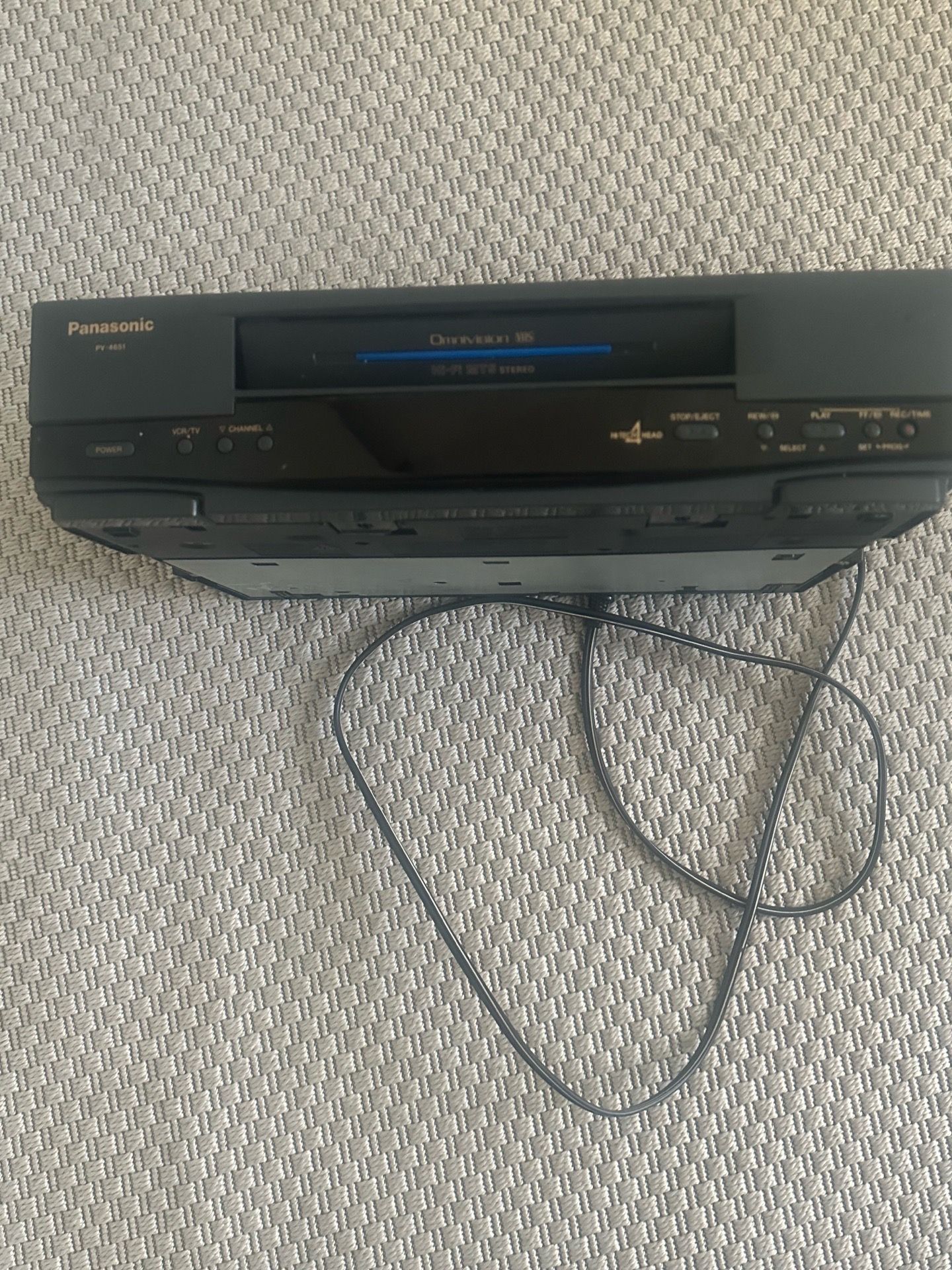 The Panasonic VHS Player PV-7453 BlueLine VCR is a reliable and high-quality video cassette player designed for playing VHS tapes. With its four heads