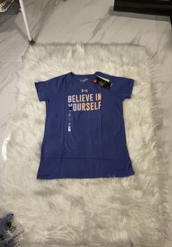 Under Armour heatgear, Loose, Girls/ Youth Tops, Graphic Short Sleeve, BELIEVE