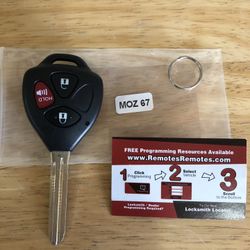 NEW car key fob MOZ 67 programmable