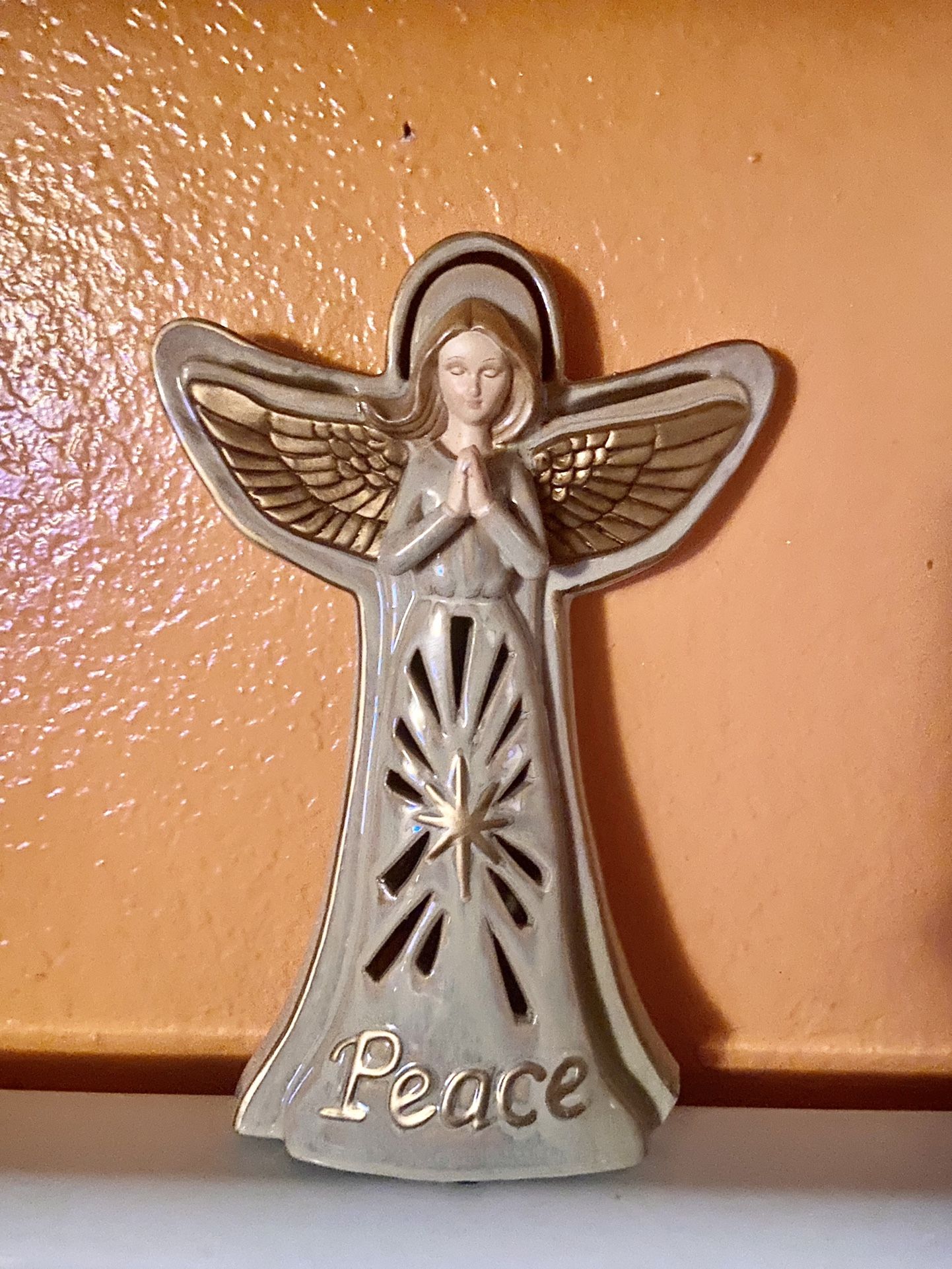 Ceramic Angel Candle Holder/ Figurine