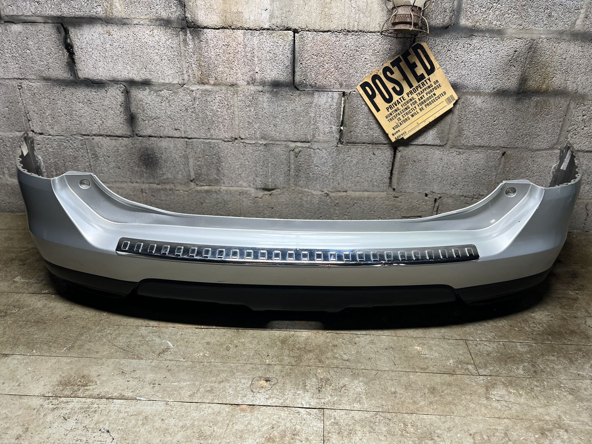 2014 2015 2016 Nissan Rogue Rear Bumper Cover SILVER ORIGINAL