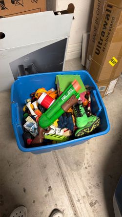 Bin full of toys