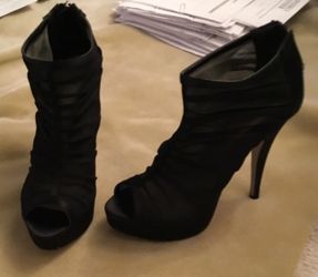 BAKERS Black Heeled Booties