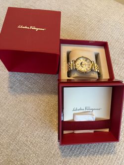 Salvatore Ferragamo Gold-Tone Women Watch brand new