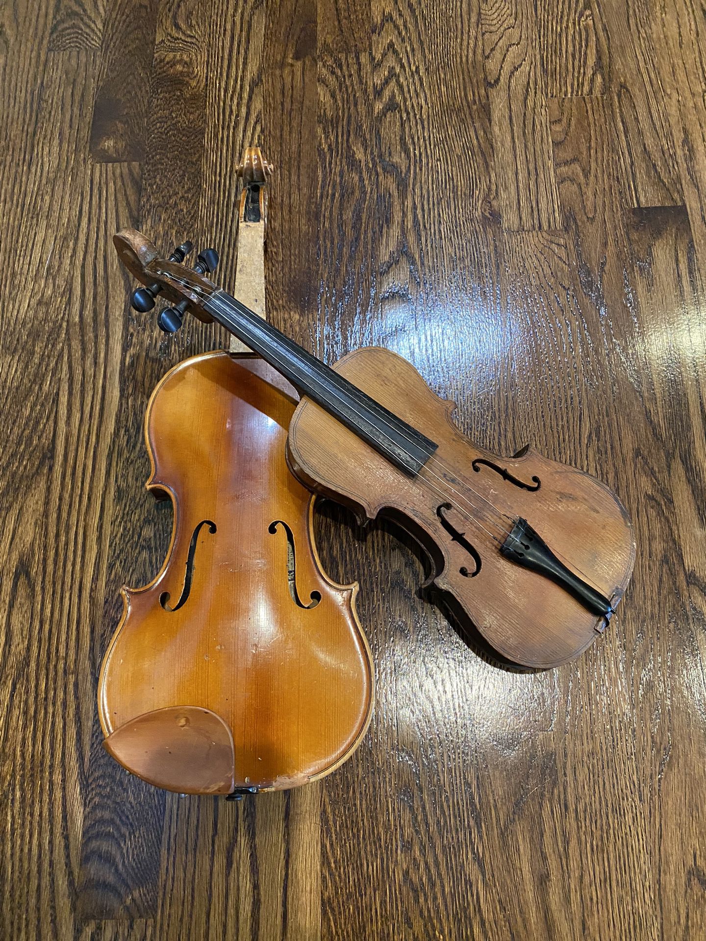 TWO VIOLINS FOR DECORATION 
