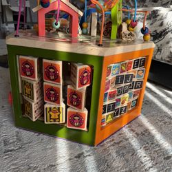 Wooden Activity Cube 