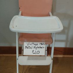 Vintage Metal Doll Highchair