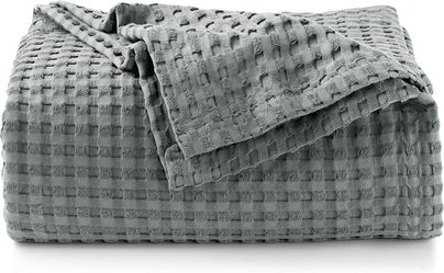 Cotton Waffle Blanket 300 GSM Soft Lightweight Blanket Utopia Bedding