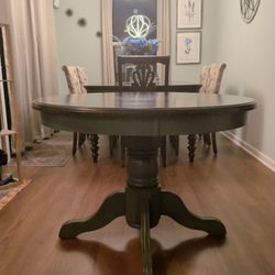 Beautiful Brown & Sage Dining Table