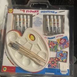 NEW - ALEX Art 4 Flower Paintings Kit with Canvases and Acrylic paints 